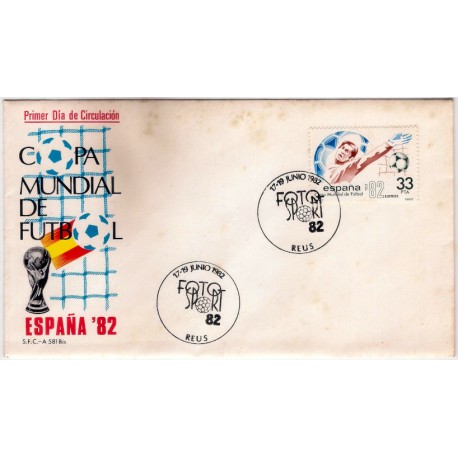 Sobre Primer Día. España. 1982. Copa Mundial de Fútbol (Nuevo)