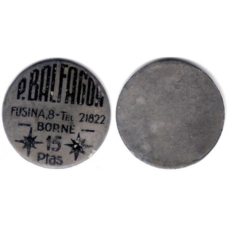 P. Balfagón. Borne. 15 Pesetas (EBC)