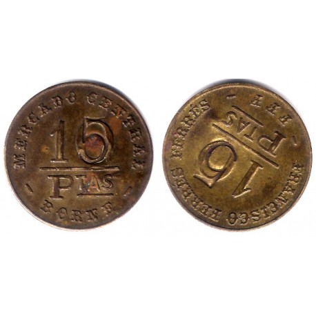 Franciscó Ferrés Ferrés. Borne. 15 Pesetas sobre 10 Pesetas (EBC)
