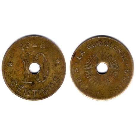 La Guixolense. San Feliu de Guixols. 1925. 10 Céntimos (BC/BC+)