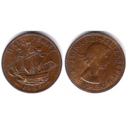 (896) Gran Bretaña. 1959. Half Penny (EBC)