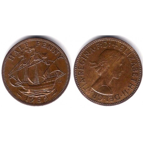 (896) Gran Bretaña. 1959. Half Penny (EBC)