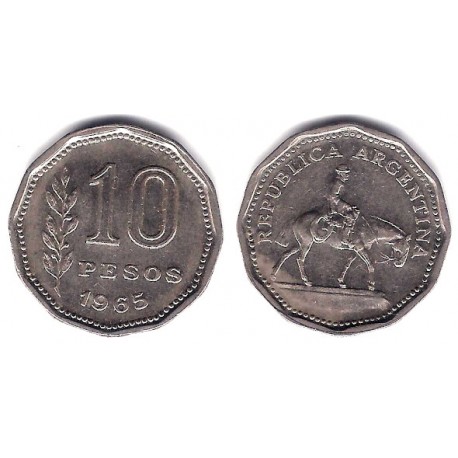 (60) Argentina. 1965. 10 Pesos (MBC)