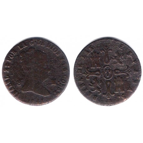 Isabel II. 1841. 8 Maravedi (BC-) Ceca de Segovia