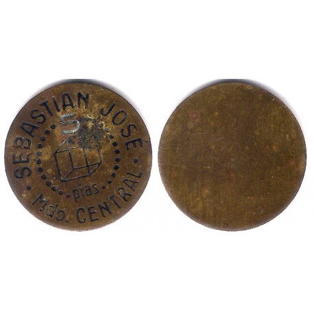 Sebastián José. Borne. 5 Pesetas (BC)