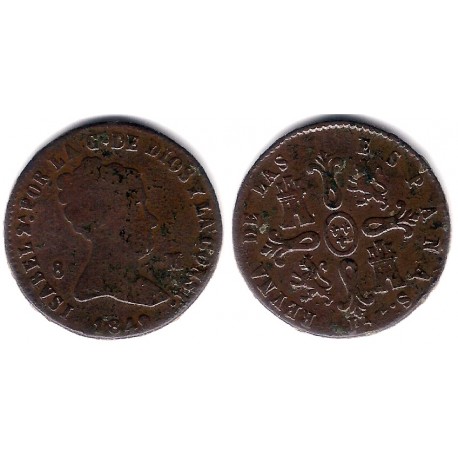 Isabel II. 1849. 8 Maravedi (BC) Ceca de Jubia