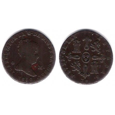 Isabel II. 1850. 4 Maravedi (BC) Ceca de Jubia