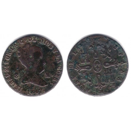 Isabel II. 1847. 8 Maravedi (BC/BC+) Ceca de Segovia