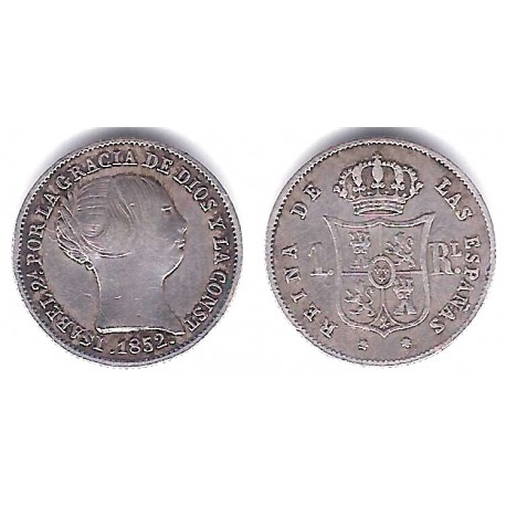 Isabel II. 1852. 1 Real (MBC-) (Plata) Ceca de Sevilla