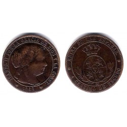 Isabel II. 1868. 1 Céntimo de Escudo (EBC-) Ceca de Sevilla OM