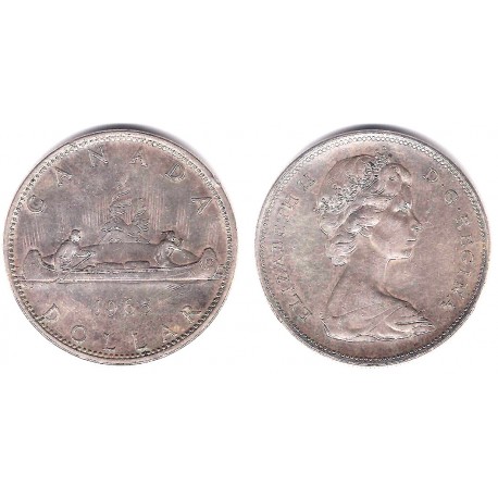 (64.1) Canadá. 1965. 1 Dollar (MBC+) (Plata)
