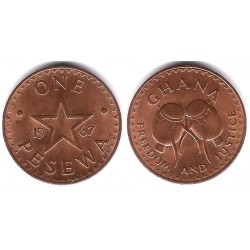 (13) Ghana. 1967. 1 Pesewa (MBC+)