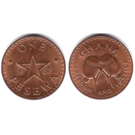 (13) Ghana. 1967. 1 Pesewa (MBC+)