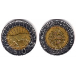 (134) Uruguay. 2011. 10 Pesos (MBC)