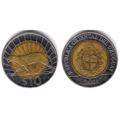 (134) Uruguay. 2011. 10 Pesos (MBC)
