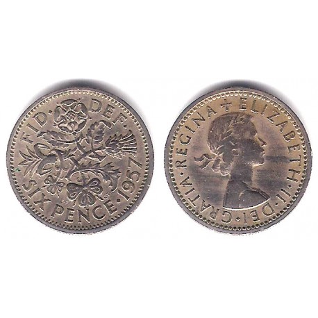 (903) Gran Bretaña. 1957. 6 Pence (MBC-)