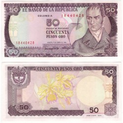 (425b) Colombia. 1986. 50 Pesos Oro (SC)