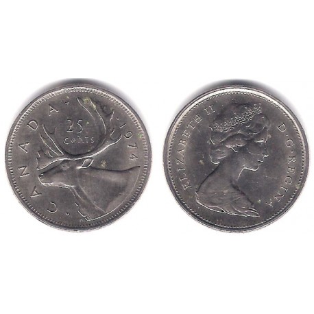 (62b) Canadá. 1974. 25 Cents (MBC)