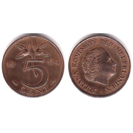 (181) Países Bajos. 1964. 5 Cents (MBC)