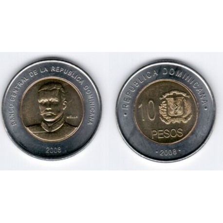 República Dominicana. 2008. 10 Pesos (SC)