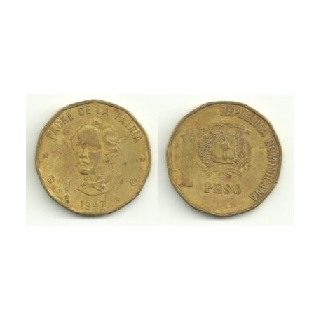 (80.1) República Dominicana. 1992. 1 Peso (BC)