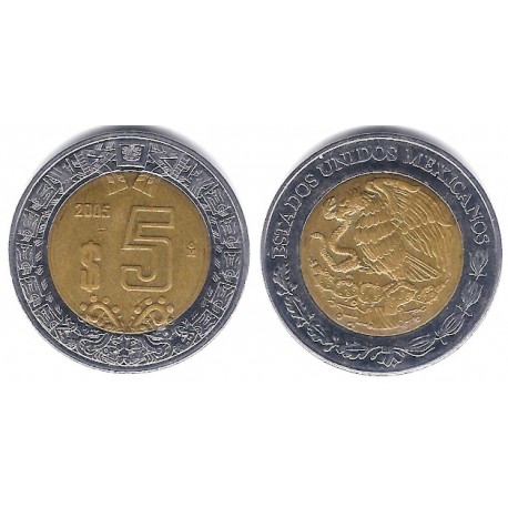 (605) Estados Unidos Mexicanos. 2005. 5 Pesos (MBC)