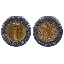 (603) Estados Unidos Mexicanos. 2004. 1 Peso (MBC)