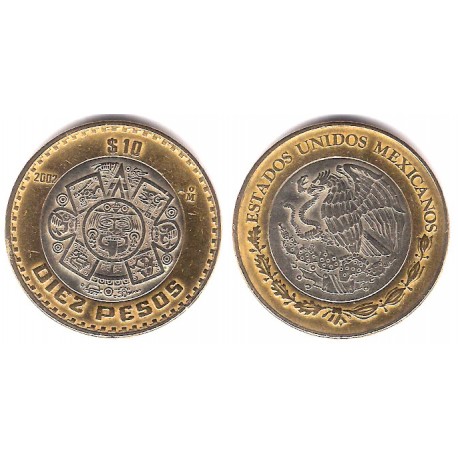 (616) Estados Unidos Mexicanos. 2002. 10 Pesos (BC+)