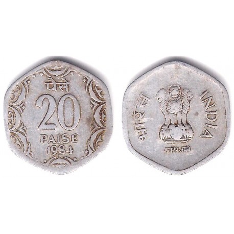 (44) India. 1984. 20 Paise (BC)