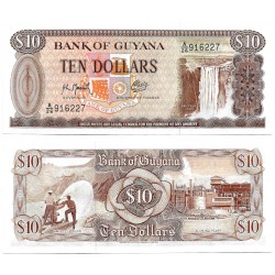 (23f) Guyana. 1966-92. 10 Dollars (SC)