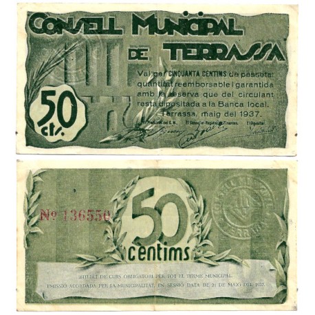 Terrassa. 1937. 1 Peseta (MBC+)
