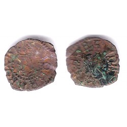 Juana y Carlos I. Sin Fecha. Dinero (RC) Ceca de Barcelona