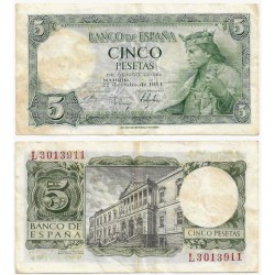 Estado Español. 1954. 5 Pesetas (MBC) Serie L