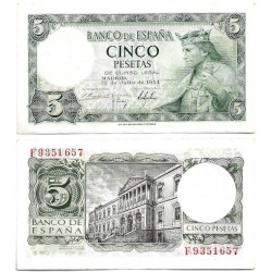 Estado Español. 1954. 5 Pesetas (EBC+) Serie F