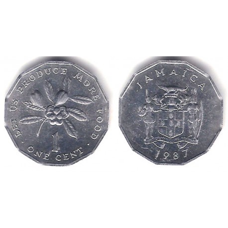 (64) Jamaica. 1987. 1 Cent (SC)