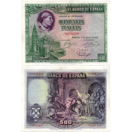 España. 1928. 500 Pesetas (EBC) Sin Serie