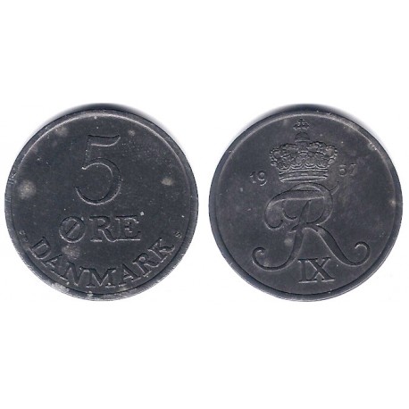 (843.2) Dinamarca. 1957. 5 Ore (EBC)
