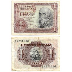 Estado Español. 1953. 1 Peseta (BC+) Serie I