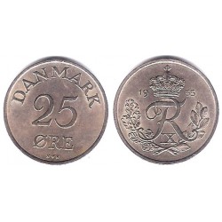 (842.1) Dinamarca. 1955. 25 Ore (MBC)