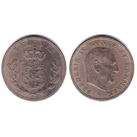 (853.1) Dinamarca. 1963. 5 Kroner (MBC)
