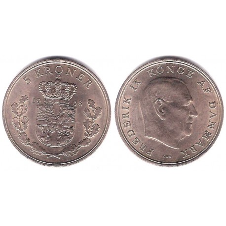 (853.1) Dinamarca. 1968. 5 Kroner (MBC)
