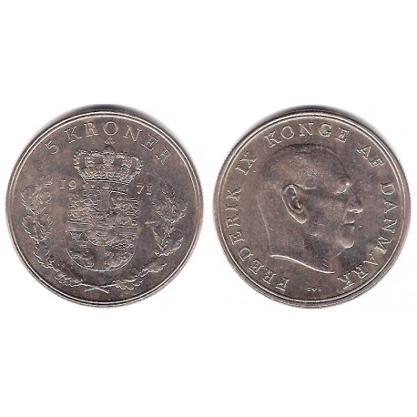 (853.1) Dinamarca. 1971. 5 Kroner (MBC)