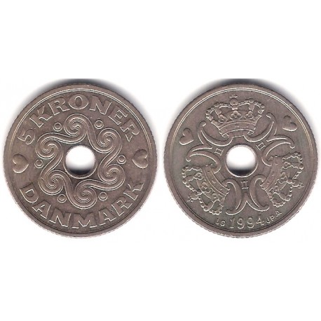 (869.1) Dinamarca. 1994. 5 Kroner (MBC)