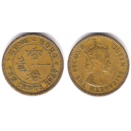 (28.1) Hong Kong. 1957. 10 Cents (BC)