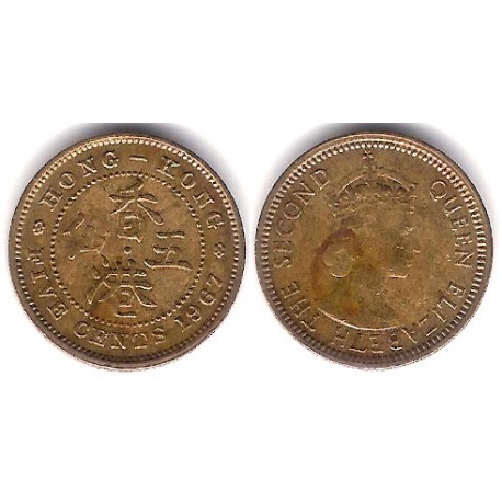 (29.1) Hong Kong. 1967. 5 Cents (BC+)
