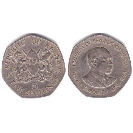 (23) Kenia. 1985. 5 Shillings (BC)