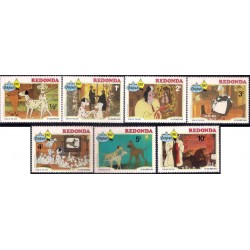 Antigua y Barbuda (Isla Redonda). 1982. Serie Completa (Nuevo) Disney. 101 Dalmatas y Navidad