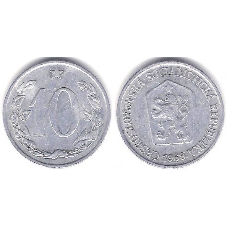 (49.1) Checoslovaquia. 1969. 10 Haleru (MBC+)