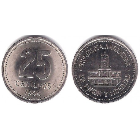 (110a) Argentina. 1994. 25 Centavos (EBC+)