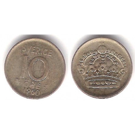 (823) Suecia. 1960. 10 Ore (MBC-) (Plata)